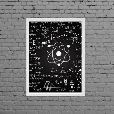 Imagem de Quadro Decorativo Física Átomo Equação 33x24cm - Quadros On-line, Made