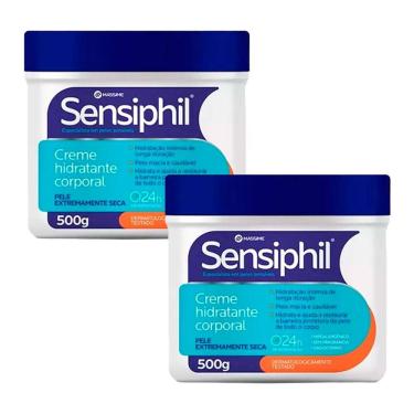 Imagem de Kit C/ 2 Creme Hidratante Corporal Sensiphil 500g