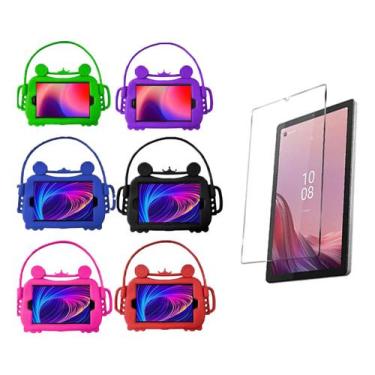 Imagem de Kit Capa Silicone Compatível Com Tablet Lenovo Tab M9 + Pelicula De Vi