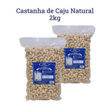 Imagem de Crocantes e naturais. 2kg de castanha de caju inteira natural - BG CAS