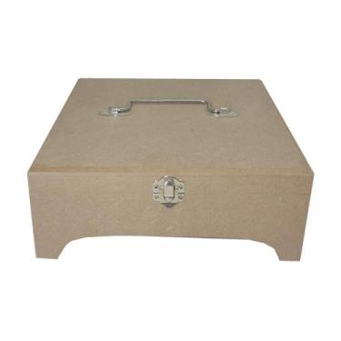 Imagem de Caixa para Gin com Alça 23cm Mdf Madeira - ATACADÃO DO ARTESANATO MDF