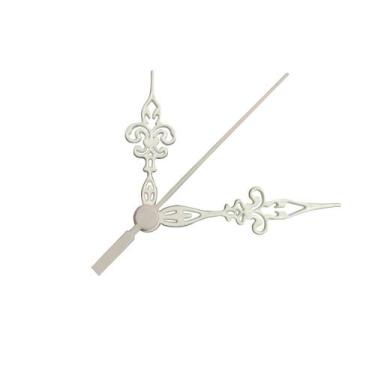 Imagem de Ponteiros para Máquina de Relógio Luiz Xv Grande 7,5cm Branco - UNIART