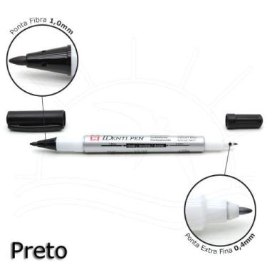 Imagem de Caneta Ident Pen Sakura Permanente 2 Pontas, PRETO