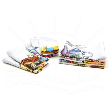 Imagem de Kit Pano de Prato Estampado - 10 unid - Ober