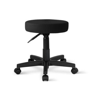 Imagem de Cadeira Mocho Patti Assento Giratória universal - Flex Cadeiras, Preto