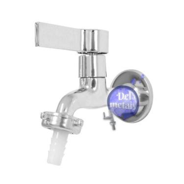 Imagem de Torneira Para Jardim Tanque Metal Alavanca Cromada 1128 C65 - Del Meta