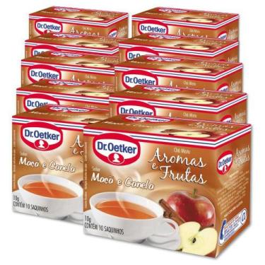 Imagem de Chá Dr. Oetker Maçã e Canela Kit 10 Caixas 10 saquinhos