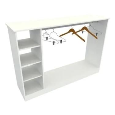 Imagem de Balcão Expositor Central Cabideiro Arara Loja 1,50m G1 Branco Cód.406