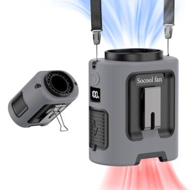 Imagem de Socool Clipe para ventilador de cintura portátil no cinto usável, mini ventiladores pessoais recarregáveis, 4 velocidades 13000 RPM, ventilador de camisa de resfriamento 25H operado por bateria