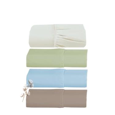 Imagem de Lençol Avulso/Kit com Elástico Algodão Egípcio 300 Fios Toque Gelado - Solteiro/Casal/Queen/King - Hipoalergênico Não faz bolinhas (Kit Sereno, Solteiro Avulso c/elastico)
