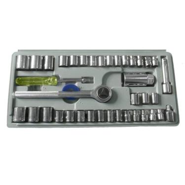 Imagem de Conjunto jogo chaves soquete com catraca reversivel 40 peças