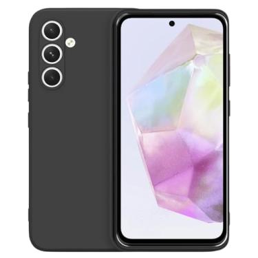 Imagem de Capinha Premium Aveludada Compatível Samsung Galaxy A35 5G Capa Preta