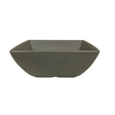 Imagem de A-to-Z Supply Tigela 69005SG, 623 g, 13 cm C x 13 cm L, 6 cm de profundidade, quadrada, resistente à quebra, pode ser lavada na lava-louças, sem BPA, melamina, clássica, cinza pedra NSF, pacote com 12