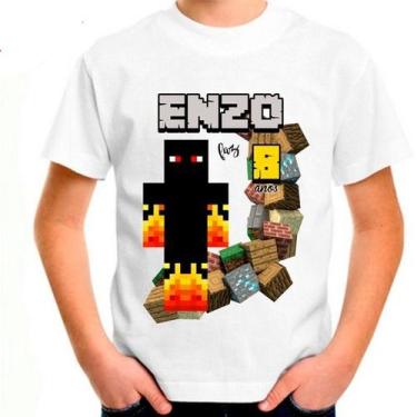 Imagem de Camiseta Personalizada Mine Craft Gamer Adulto e Infantil - loja dinka