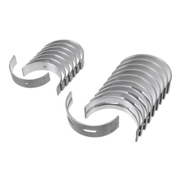 Imagem de ACROPIX Kit de rolamento principal e biela Nº 1170475031/1304175050 para Toyota Tacoma 2005-2018 Rolamento da haste do virabrequim do motor metal prateado 18 peças