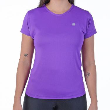 Imagem de Baby Look Zeiq Roxa Com Logo Prata