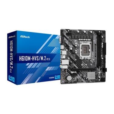 Imagem de Placa Mãe ASRock H610M-HVS M.2 Intel, M-ATX, DDR4, Socket LGA 1700, HD