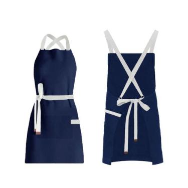 Imagem de Avental Azul Marinho Alça Cruzada Restaurante Bar Cafeteria - CASACHA