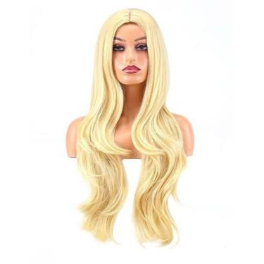 Imagem de Peruca Longa 70cm Resistente Ao Calor Lisa Cosplay varias cores - Gm h