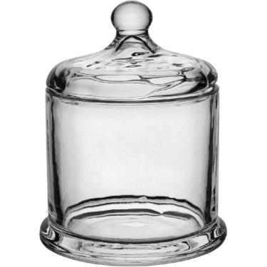 Imagem de POTICHE REDONDO BOMBONIERE HOME&CO COM TAMPA VIDRO 14x11x11cm TRANSPARENTE