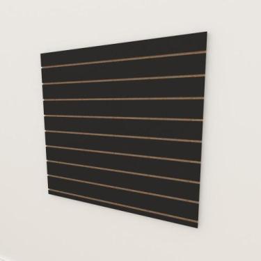 Imagem de Painel canaletado 18mm Preto Texturizado altura 120 cm comp 120 cm - E