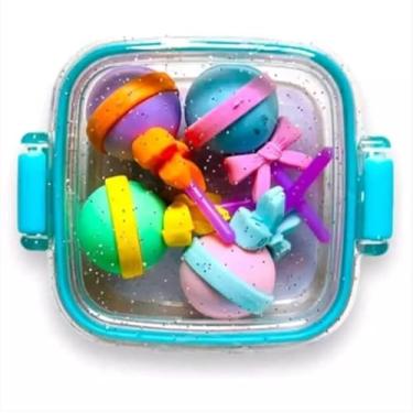 Imagem de Kit com 4 Borrachinhas Fofas Material Escolar Kawaii - Unidade (Borracha Pirulito)