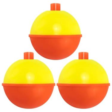 Imagem de Dr.Fish Pacote com 20 boias de pesca, boias de encaixe em ABS rígido, boias de pesca de primavera, botão de pressão, truta de água doce, truta, peixe, pesca com mosca vermelha/verde-limão, 5 cm