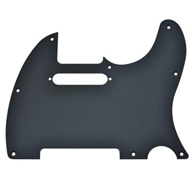 Imagem de Dopro Placa de proteção contra arranhões Tele Pickguard de alumínio fosco de 8 furos TL Pick Guard para EUA/México Telecaster, preto fosco