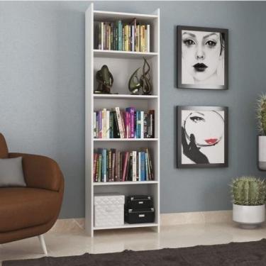 Imagem de Estante para Livros 4 Prateleiras 177cmx52cm Espresso Móveis