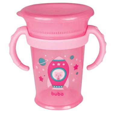 Imagem de Copo Infantil De Treinamento 360° Antivazamento Menina Rosa