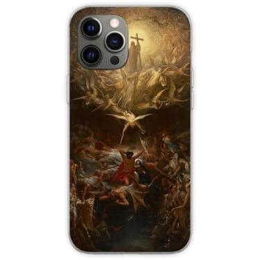 Imagem de Kidraicy Capa de telefone Christian Jesus Cross compatível com iPhone 16 Pro The Triumph of Christianity Over Paganism Capa protetora à prova de choque para celular