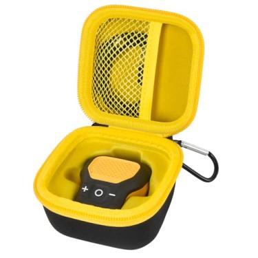 Imagem de COMECASE Capa compatível com alto-falante Bluetooth Dewalt, bolsa de armazenamento de mini alto-falante portátil sem fio com clipe magnético - interior amarelo (apenas caixa)