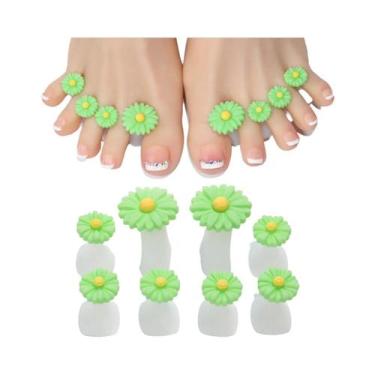 Imagem de Separadores De Dedos Com Design De Flor De Silicone Macio 8 Peças Saco