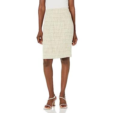Imagem de Anne Klein Saia lápis feminina Tweed (forrada), Grama/Multi, 15