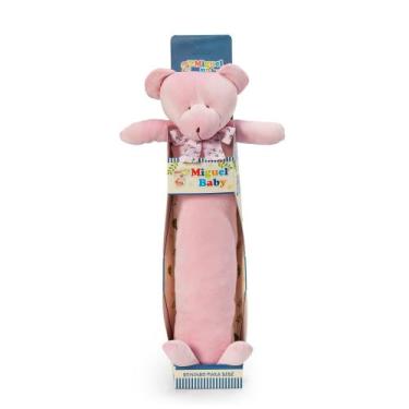 Imagem de Soninho De Bebe Agarradinho De Pelucia - Miguel Baby, Ursa rosa