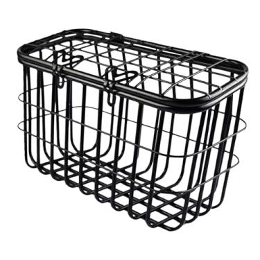 Imagem de Deevoka Cesta de bicicleta triciclo traseiro traseiro libere rápido ferro de ferro pesado bicicleta rack de bicicleta de bicicleta elétrica cesta para homens
