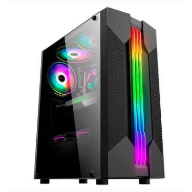 Imagem de Gabinete Gamer K-MEX CG-01A9 BIFROST 6 LED RGB - Preto
