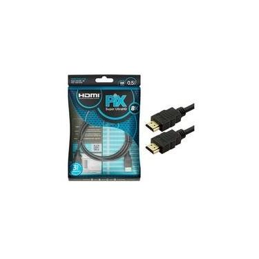 Imagem de Cabo HDMI 2.1 PIX, 8K HDR 19P, 30AWG, 0.5M - 018-1055