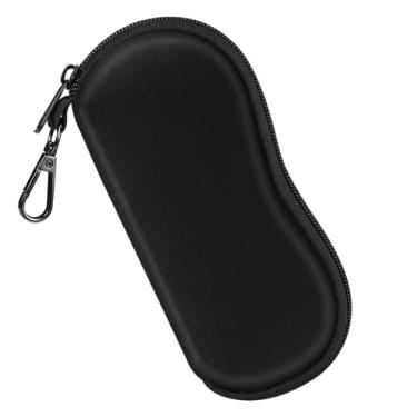 Imagem de Fintie Capa de óculos com mosquetão, ultra leve, portátil, de neoprene, com zíper, capa macia, A-Preto, Medium