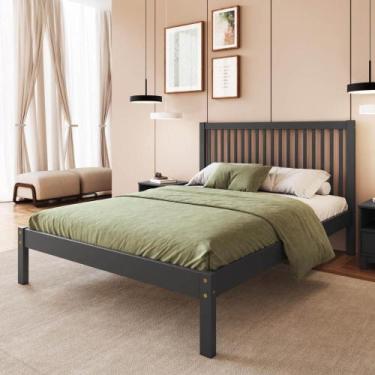 Imagem de Cama de Casal de Madeira Maciça para Colchão 138x188cm Multimóveis CR3