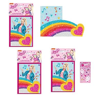 Imagem de O pacote de suprimentos para festa de aniversário JoJo Siwa inclui 24 convites de festa