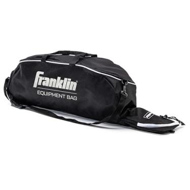 Imagem de Franklin Sports Bolsa para taco de beisebol juvenil – Camiseta infantil, softball, bolsa para equipamentos de beisebol – Comporta morcego, capacete, chuteiras e mais – Preta