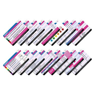 Imagem de Crachá de enfermagem pediatria, cartões de referência médica, 9 peças (pressão arterial de recém-nascidos, ECG normais, etc.) Acessórios essenciais de enfermeira para trabalho ou escola, ótimos