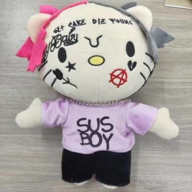 Imagem de Roupas Rosa Lil Peep Kitty Anime Brinquedo Boneca Colar Personagem De 
