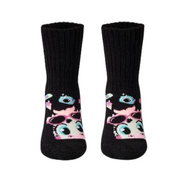 Imagem de Meia Botinha Antiderrapante Bebê Menina Vaca - Puket, 15 A 18