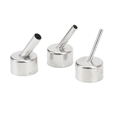 Imagem de Kit de Pistola de Calor de Aço Inoxidável Resistente a Alta Temperatura, Versátil Tipo Universal para a Estação de Dessoldação Bomba de Ar, 3pcs Definidos para Reparo de Microscópio