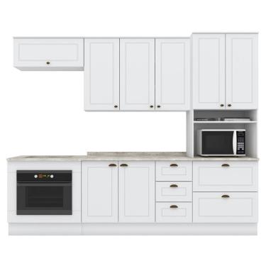 Imagem de Cozinha Modulada 7 Pecas 272 cm CE790 Americana Branco Calcare Henn
