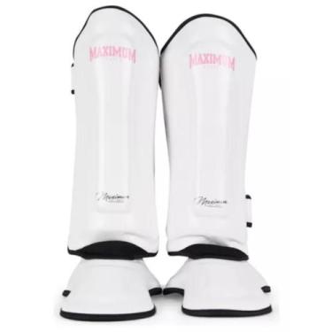 Imagem de Caneleira muay thai mma kickboxing feminino branca/rosa - maximum, P