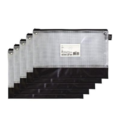Imagem de Malote Telado Ziper Pvc Médio 35,2 X 22,7 cm Dac 5 Unidades