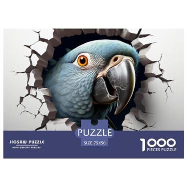 Imagem de Pássaro Adultos Divertido 1000 Peças Animal 3D Quebra-cabeça Brinquedo Intelectual Alívio Estresse Brinquedo Educativo Jogo Decoração de Casa Relaxamento e Inteligência 1000 peças (75 x 50 cm)